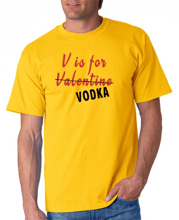 V is For Vodka T-Shirt – DesignerTeez