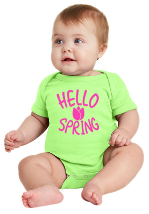 Hello Spring Baby Bodysuit