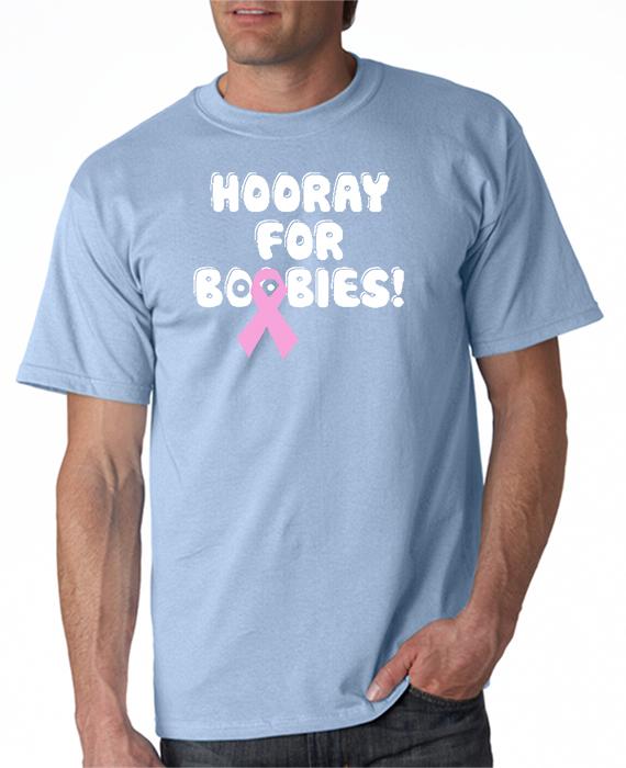 Hooray for Boobies Pink Ribbon T-Shirt Breast Cancer Awareness