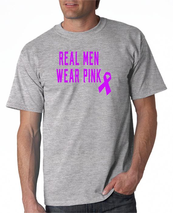 Real Men Wear Pink - Pink Ribbon Breast Cancer Awareness T-Shirt
