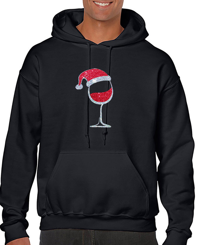 Santa Wine Hoodie - Merry Christmas