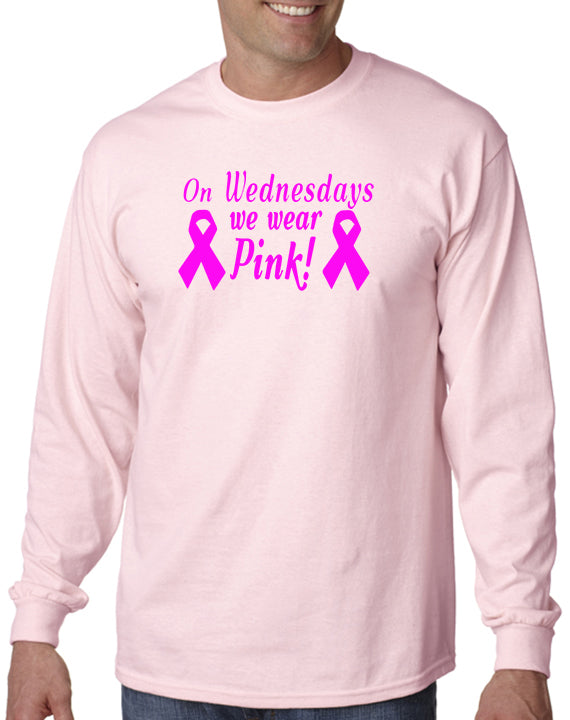 On Wednesday We Wear Pink Breast Cancer Mean Girls Jersey Pink Custom Name Baseball  Jersey Shirt