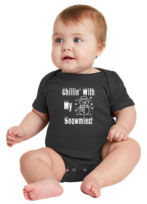 Chillin' with my Snowmies Baby Bodysuit