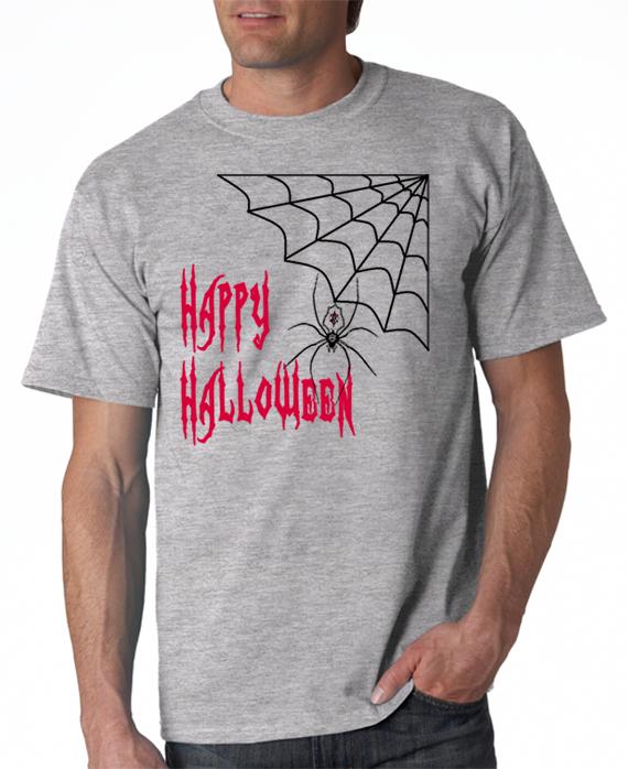 Happy Halloween Spider Web T-Shirt