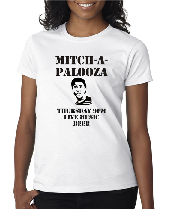 Mitch-A-Palooza T-Shirt - FiveFingerTees Guys / 2X-Large / Gold